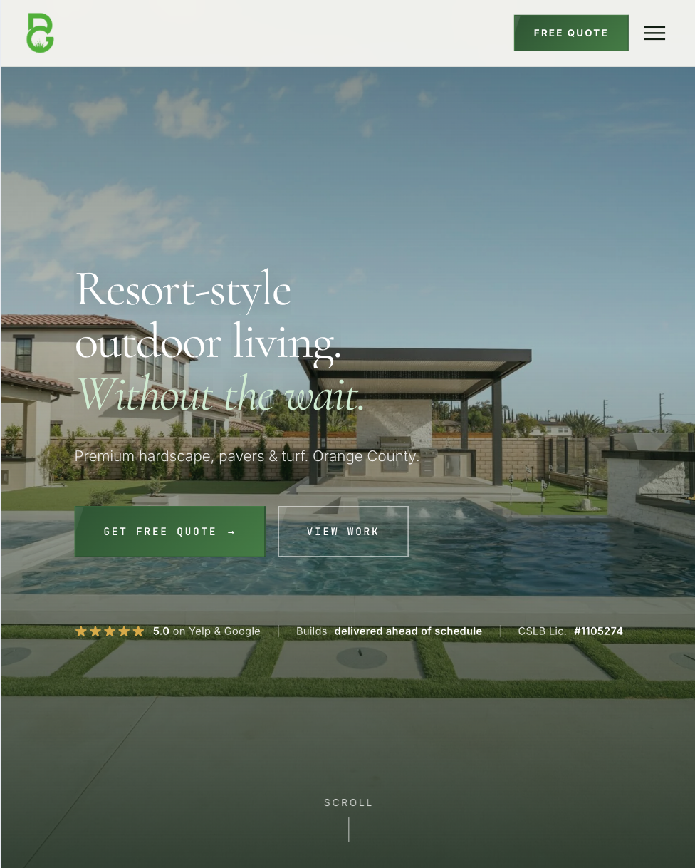 Better Green Scapes website
